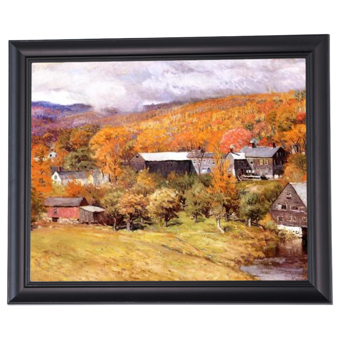 Ogunquit, Maine autumn landscape painting framed
