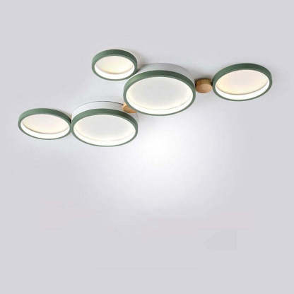 Modern green and white Sienna ceiling light fixture