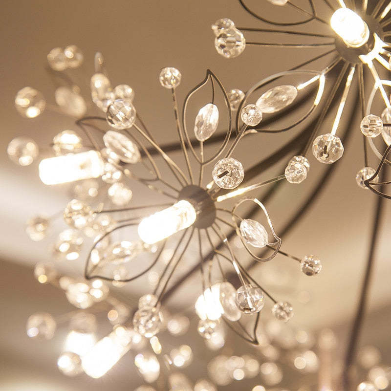 Crystal Sputnik Chandelier, Lily Art Deco lighting fixture