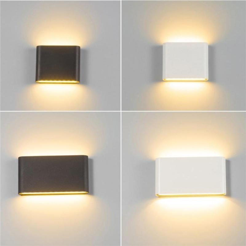 Orr Modern Rectangular Wall Lamps - Black and White