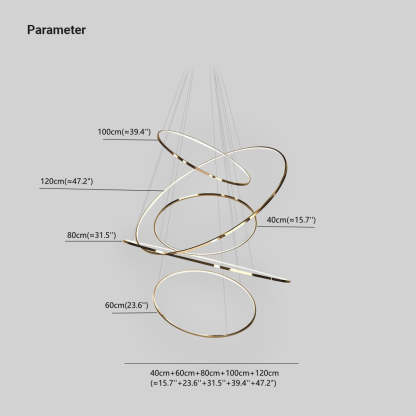 Arisha ring pendant light dimensions