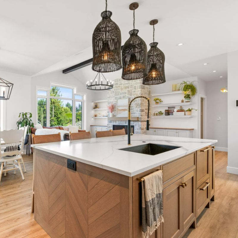 Muto pendant lights in a modern kitchen