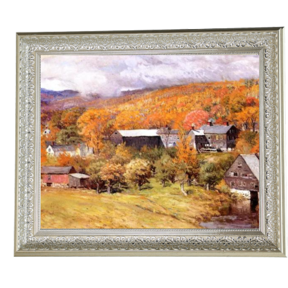 Ogunquit, Maine autumn landscape painting framed