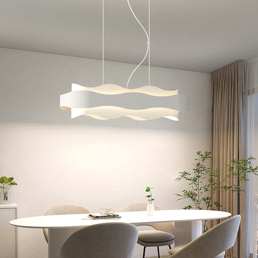 Bella Art Deco flower pendant light in dining room setting.