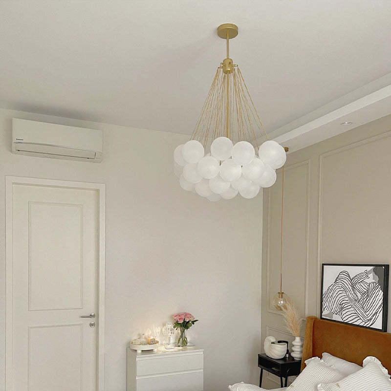 Bedroom with Valentina Glass Globe Pendant Light Valentina Glass Globe Pendant Light Bubble