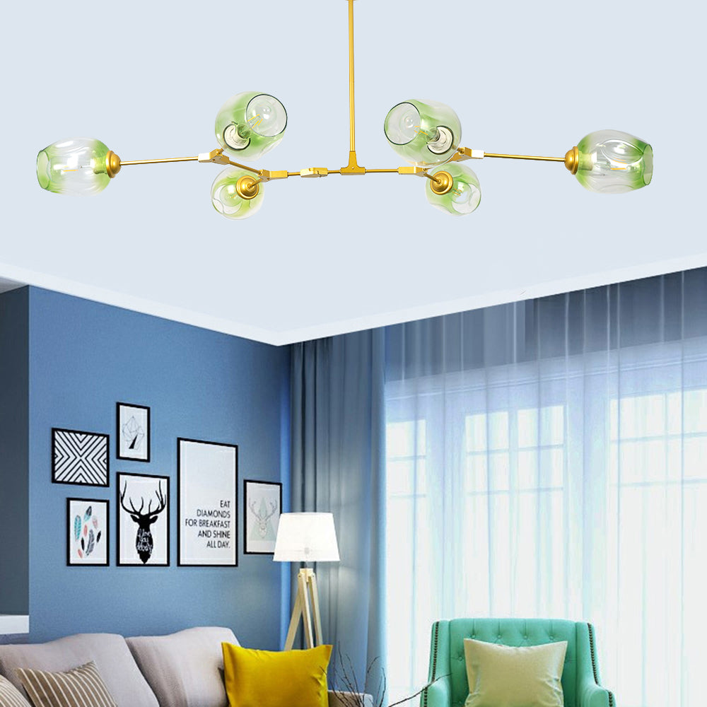 Nordic Modern Glass Pendant Light Clear Bubble Living Room Las Sola