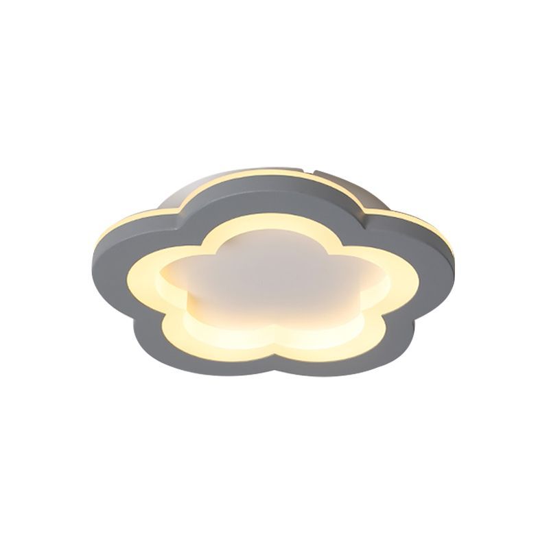 Quinn Flower Flush Mount Ceiling Light - Gray
