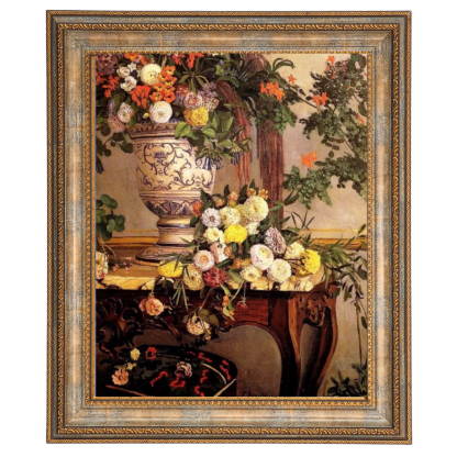 Flowers by Frederic Bazille oil painting, framed floral art