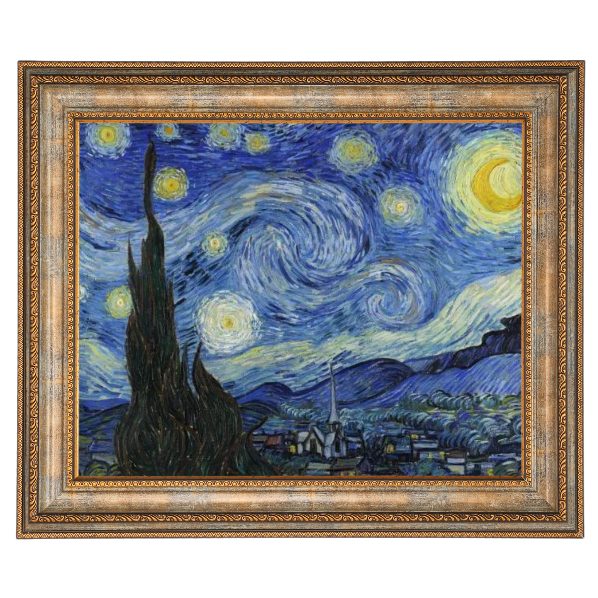 Van Gogh's Starry Night framed painting reproduction