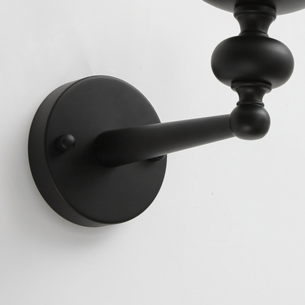 Black Alessio Candle Wall Lamp Fixture