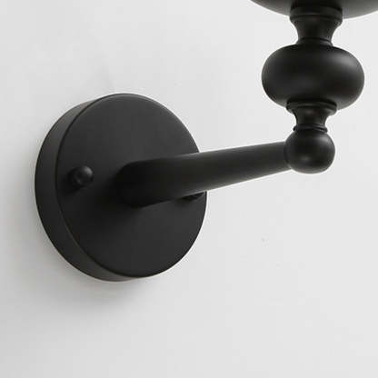Black Alessio Candle Wall Lamp Fixture