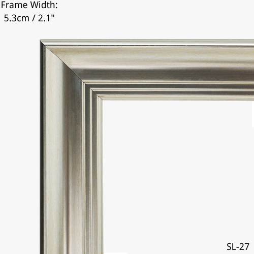 Silver picture frame detail, 5.3cm width