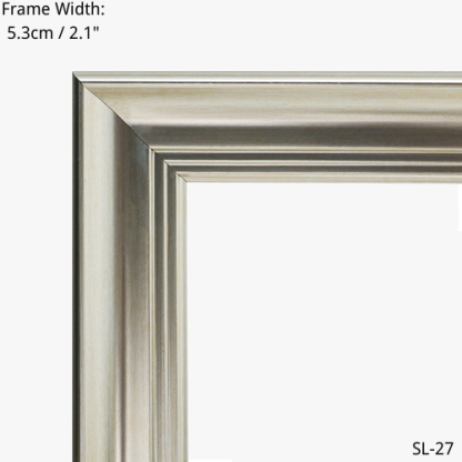 Silver picture frame detail, 5.3cm width