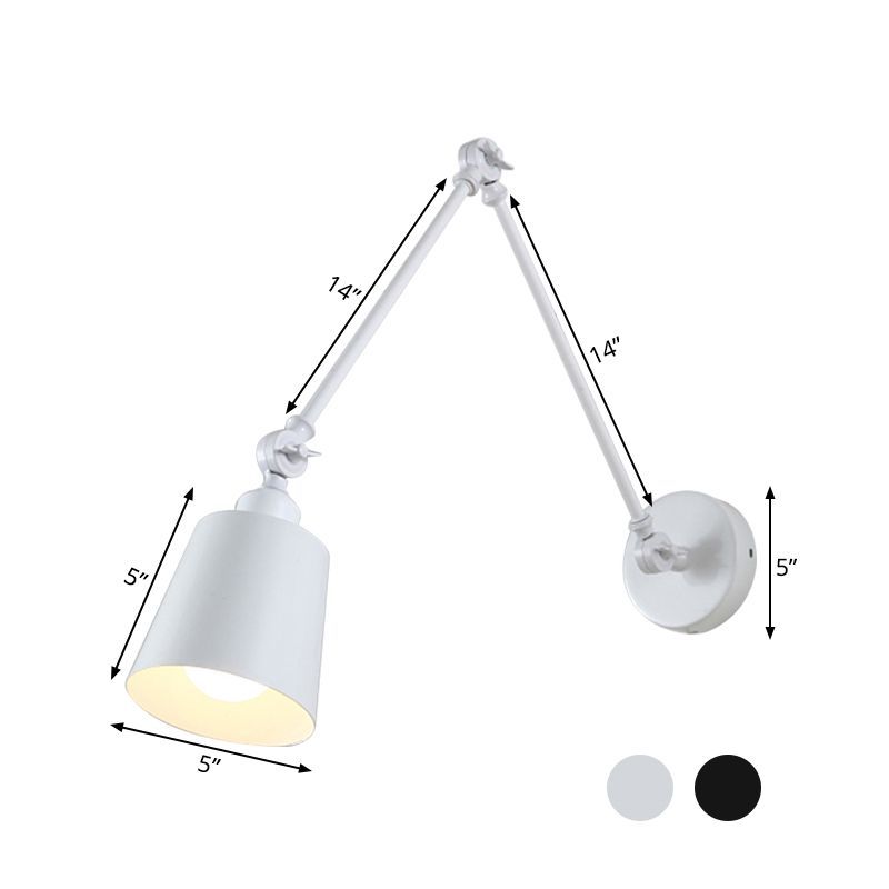 Brady wall lamp dimensions, adjustable metal light