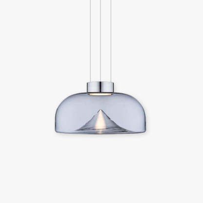 Herbert Modern Mountain Glass Pendant Light - Clear Glass Shade