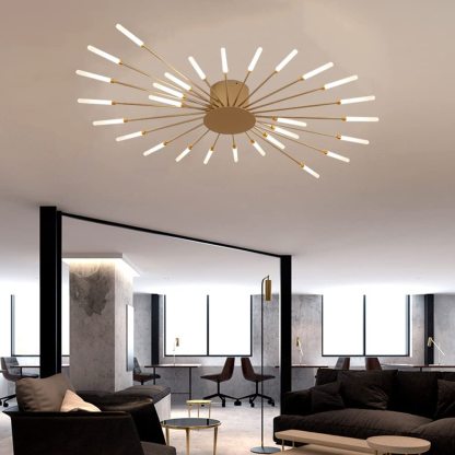 Lowry Fireworks Ceiling Light installed in living room