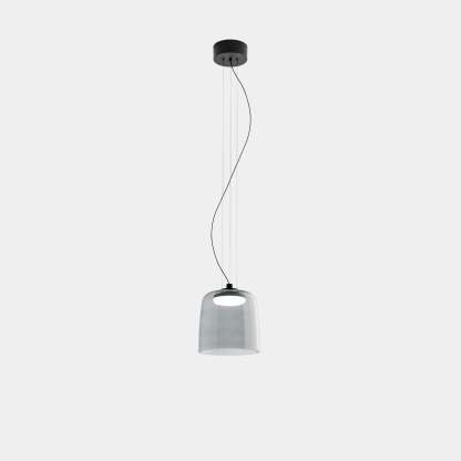 Modern glass pendant light, Morandi style, gray shade, Lassola lighting