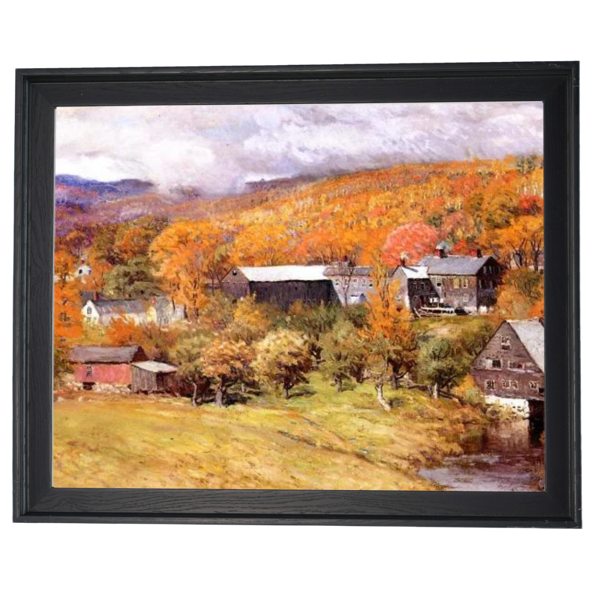 Ogunquit, Maine autumn landscape painting framed