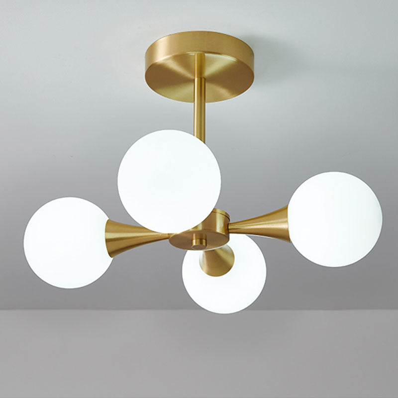 Modern Valentina Pendant Light with Brass and Glass Bulbs