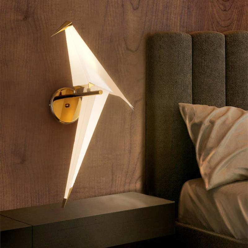 Bird-shaped wall lamp, bedroom lighting, Las Sola