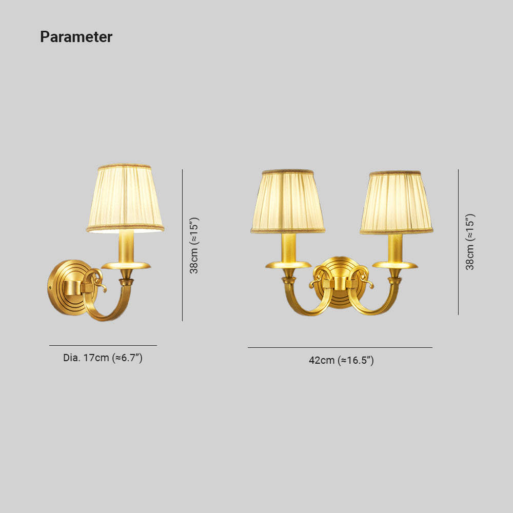 Alessio Wall Lamp dimensions. Metal and Fabric Indoor Lighting Alessio Decorative Indoor Wall Lamp Metal Fabric Living Room Bedroom