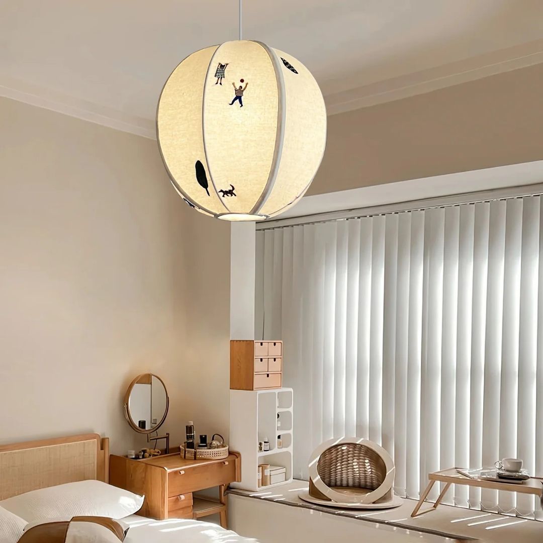 Ritta design globe pendant light in bedroom