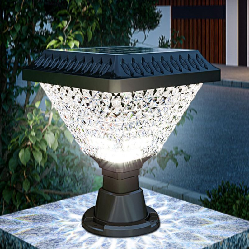 Riley acrylic outdoor floor lamp, geometric design