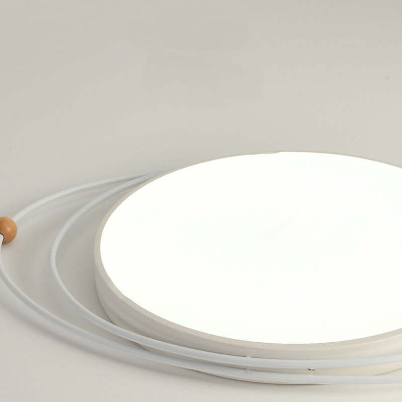 Quinn Modern Ceiling Light detail, metal and wood accents