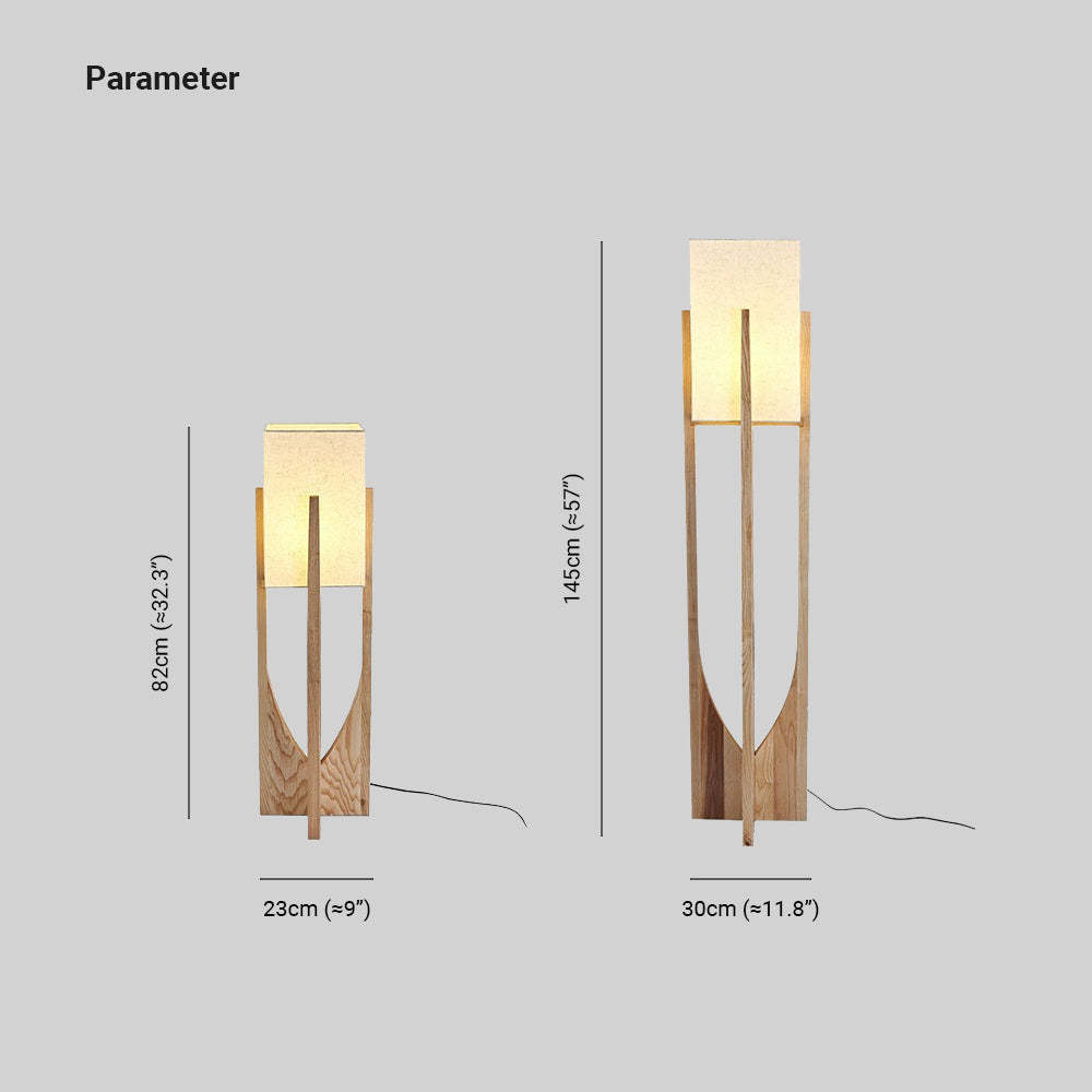 Ozawa Floor Lamp dimensions: height and width.