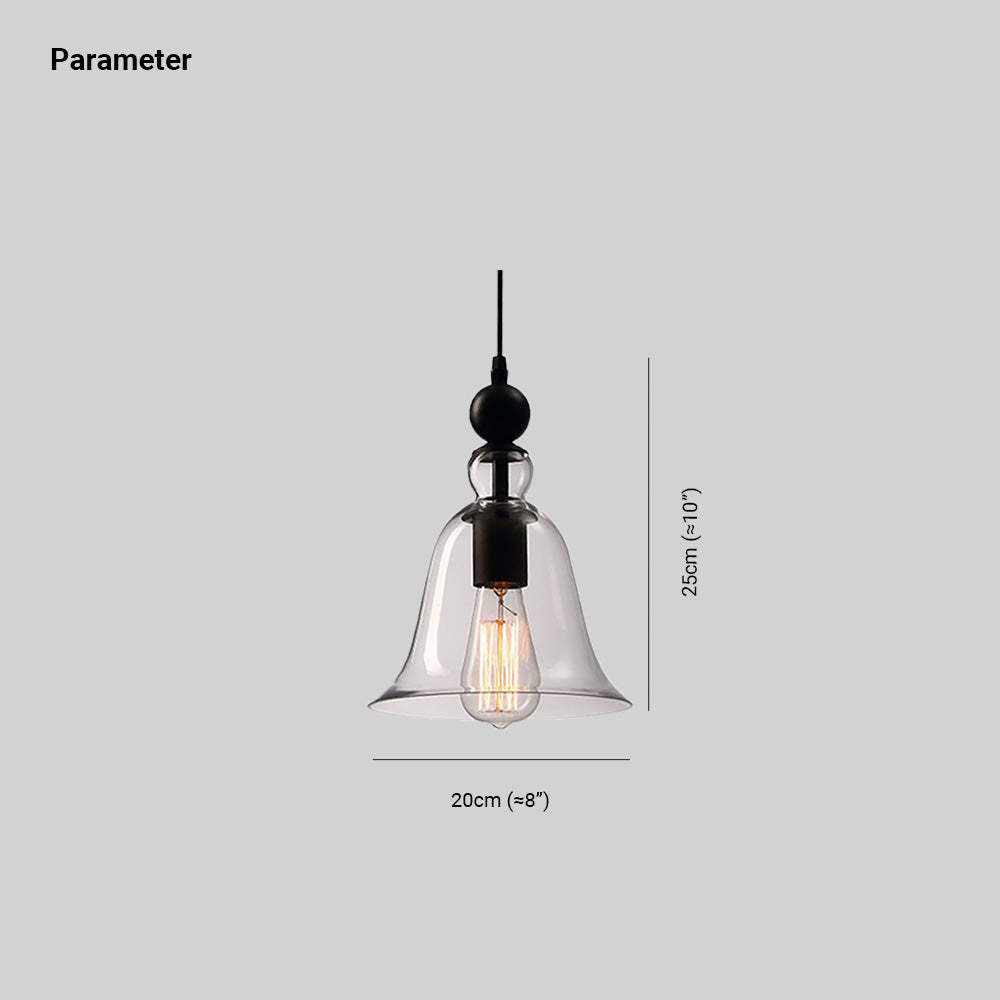 Cooley pendant light with dimension details: 20cm x 25cm