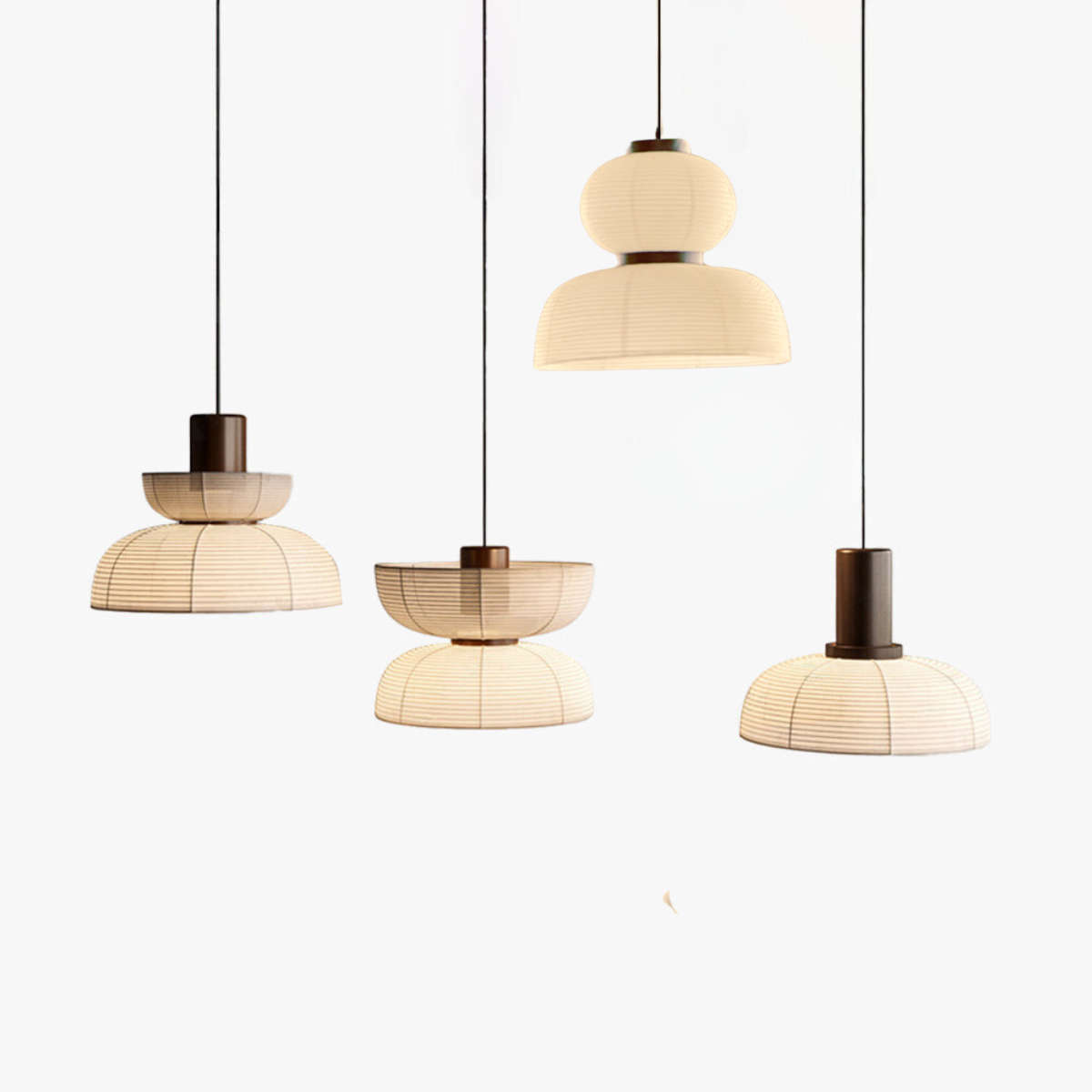 Ozawa Retro Fabric & Metal Pendant Light, multiple styles