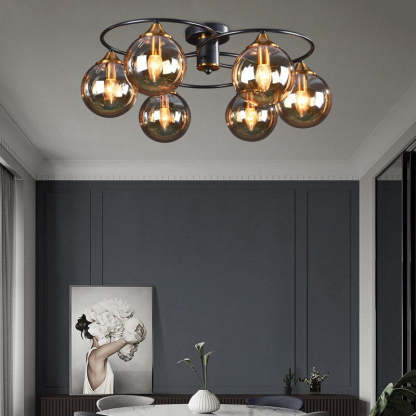 Nordic bubble glass ceiling light in dining room
