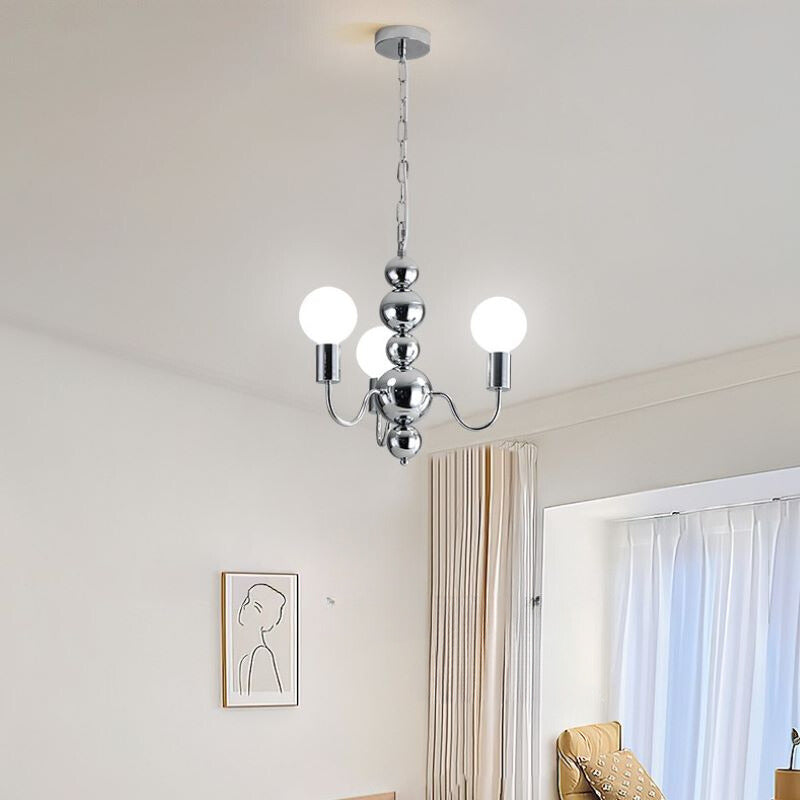 Valentina Chandelier - Chrome Finish in Modern Living Room