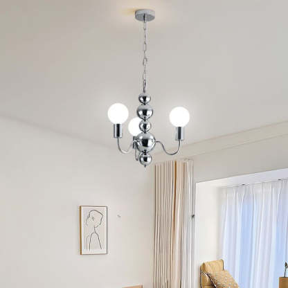 Valentina Chandelier - Chrome Finish in Modern Living Room