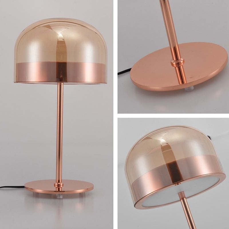 Mushroom Table Lamp, Rose Gold Finish
