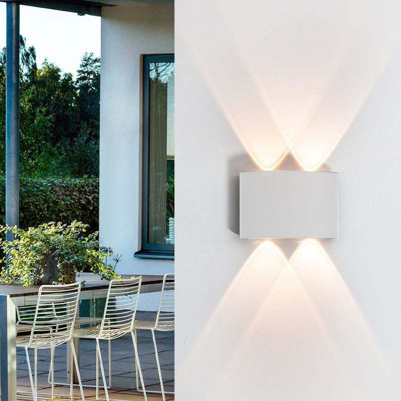 Modern rectangular wall lamp lighting outdoor patio