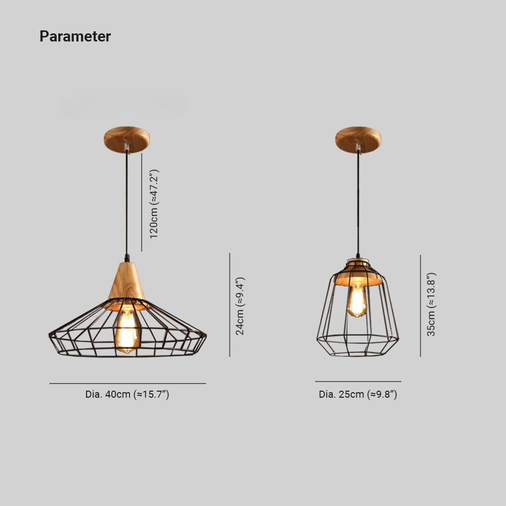 Alessio pendant light dimensions: minimalist industrial style