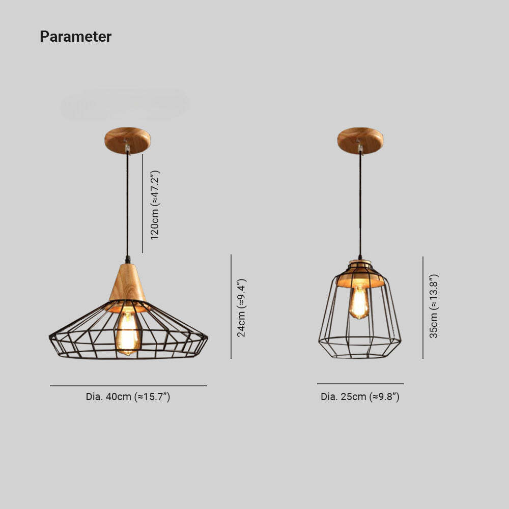 Alessio pendant light dimensions: minimalist industrial style