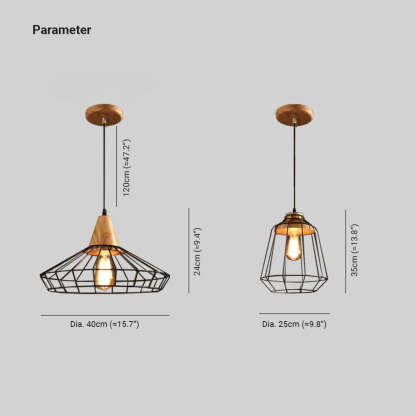 Alessio pendant light dimensions: minimalist industrial style