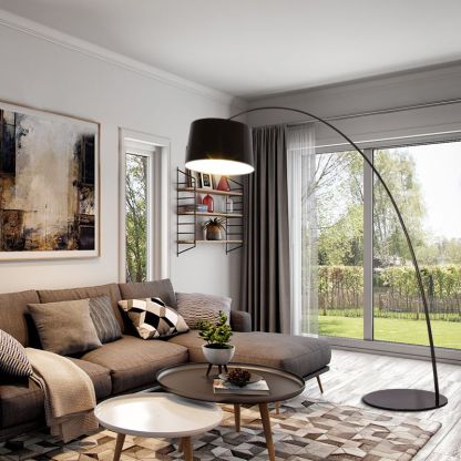 Modern Eryn Floor Lamp in a stylish living room setting