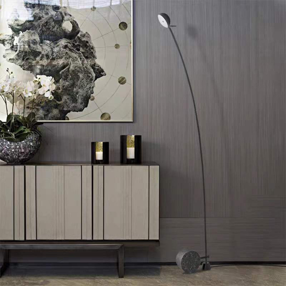 Salgado Nordic Arc LED Floor Lamp in Modern Living Room, interior design