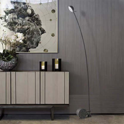 Salgado Nordic Arc LED Floor Lamp in Modern Living Room, interior design