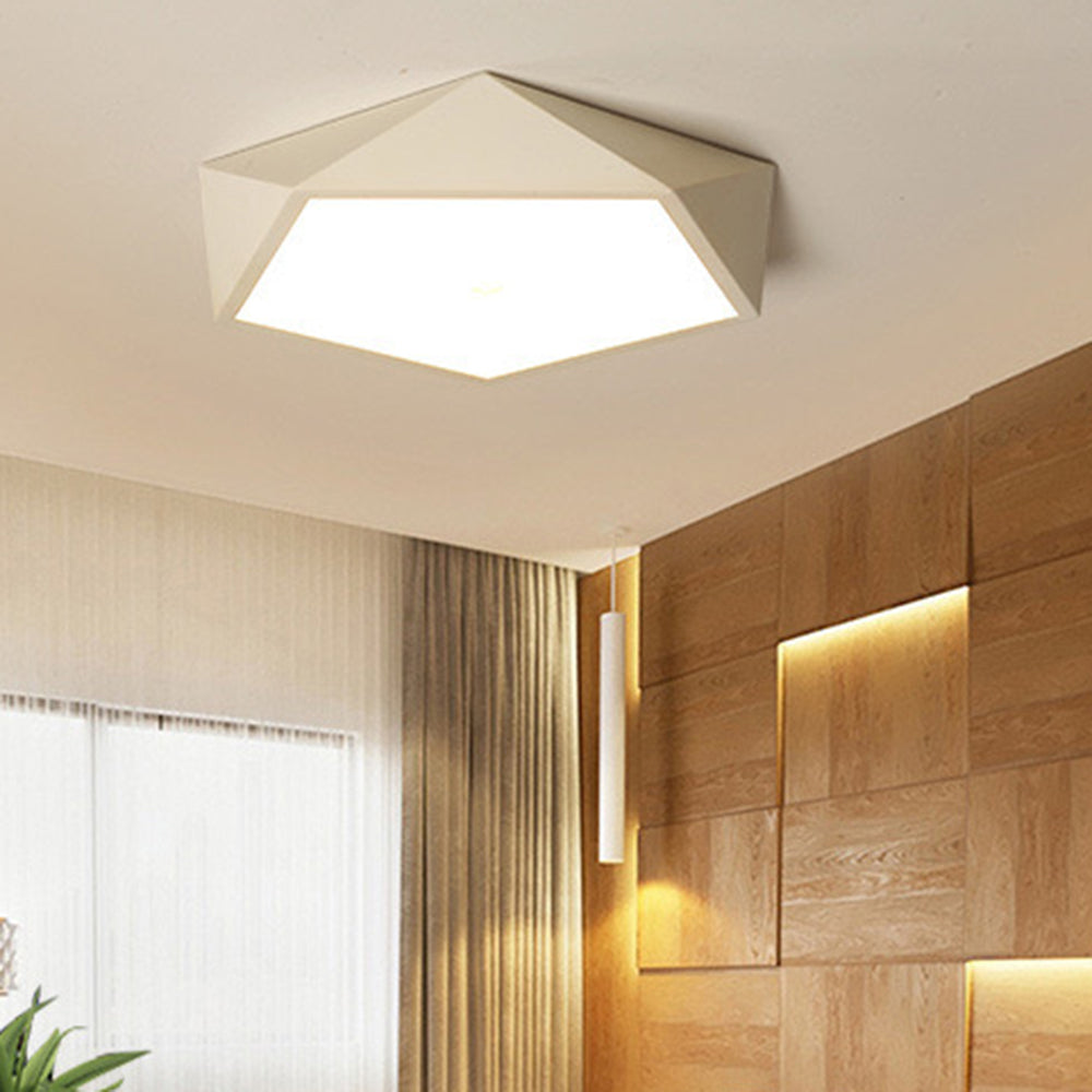 Modern Quinn Flush Mount Ceiling Light in a living room