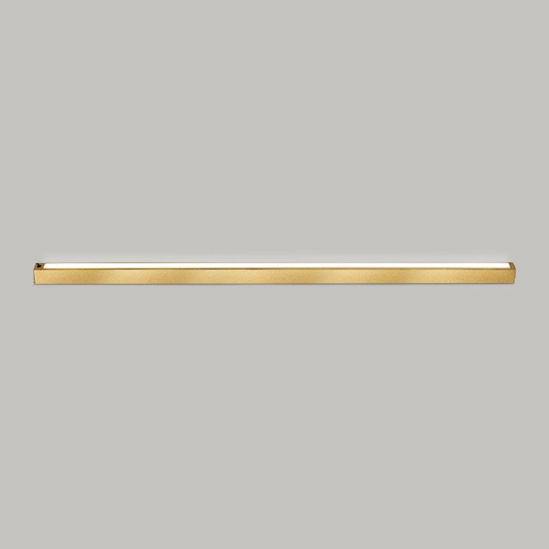 Gold linear LED floor lamp, minimalist design for modern homes