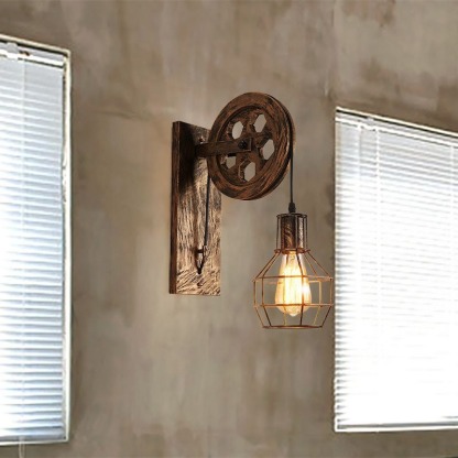 Alessio Retro Wall Lamp, Rust Bronze Finish
