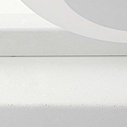 Close-up detail of white acrylic lampshade, modern bathroom lighting
