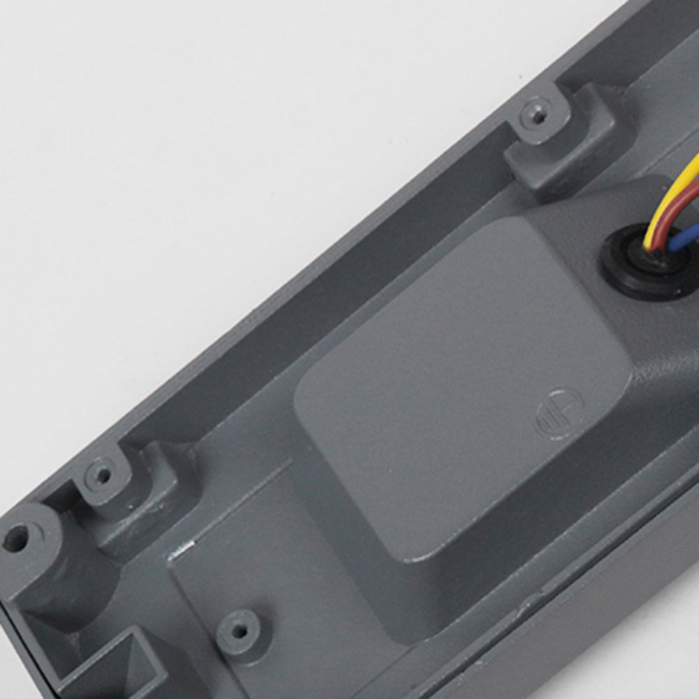 Close-up of Gray Orr Rectangular Step Light's Base