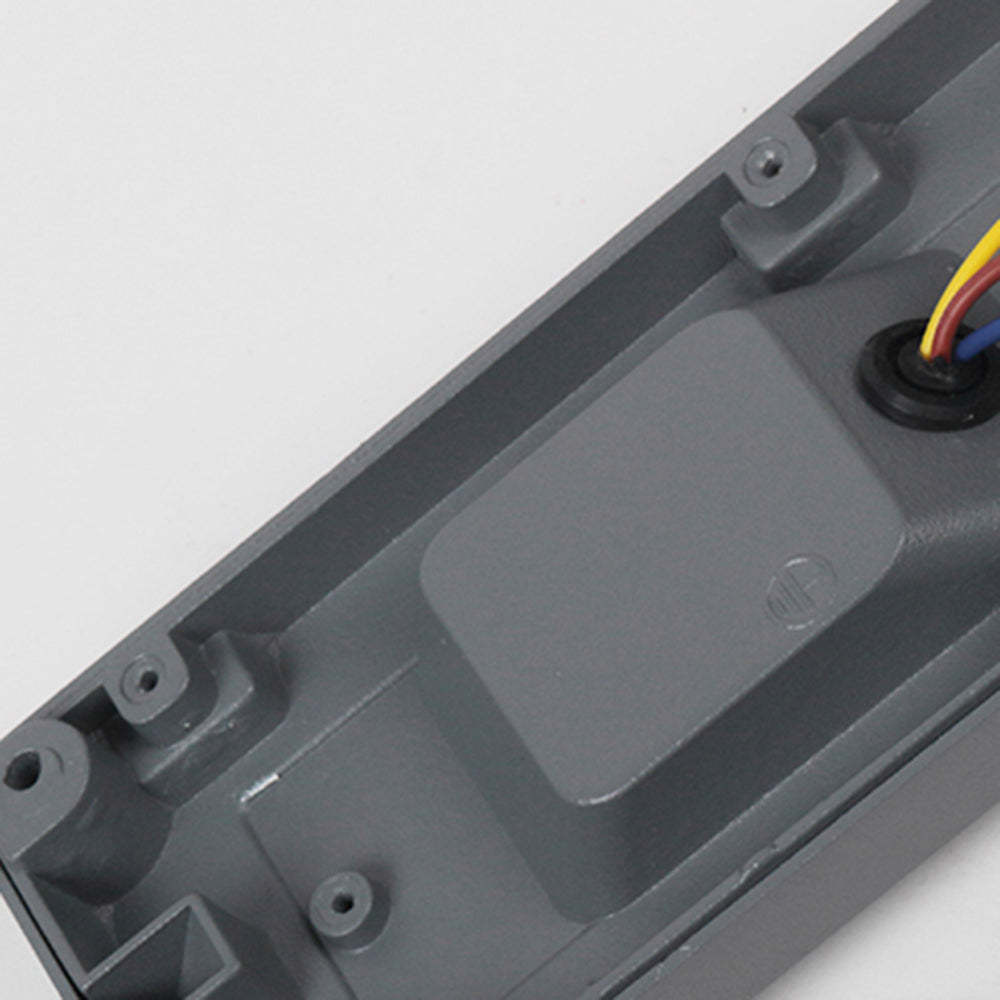 Close-up of Gray Orr Rectangular Step Light's Base
