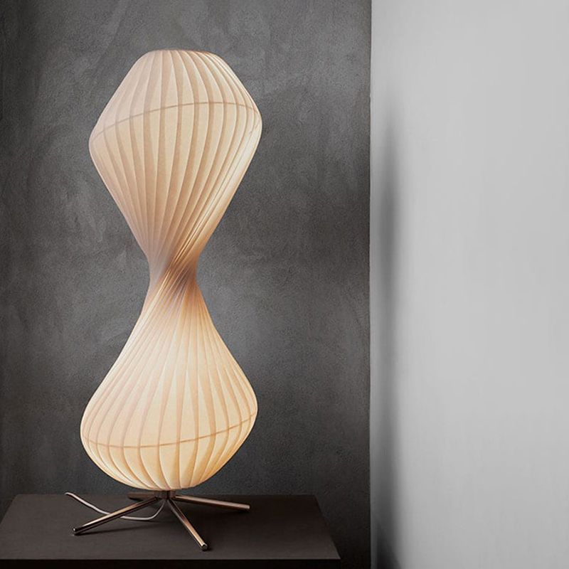 Modern Renée Floor Lamp - Pleated Fabric Design