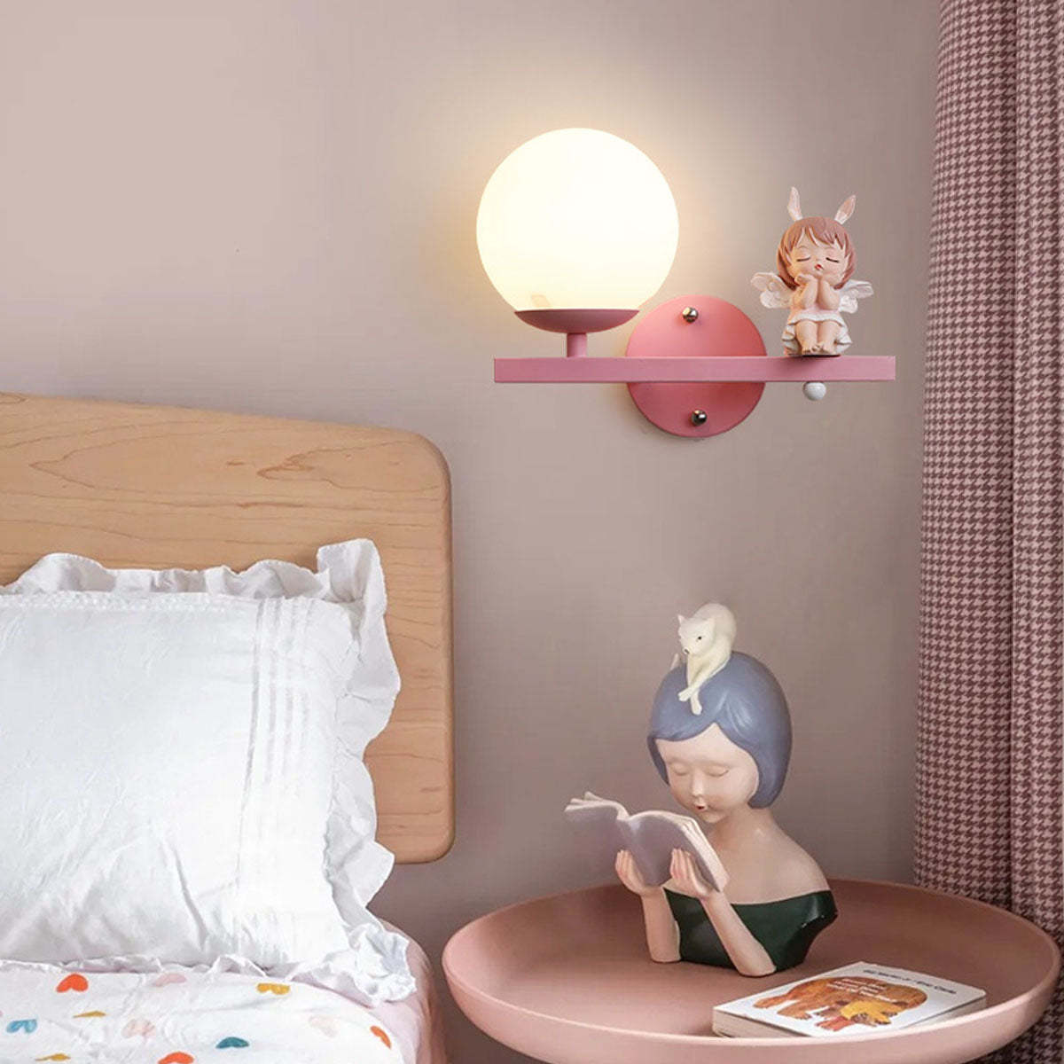 Minori Modern Wall Sconce in Pink Bedroom Decor